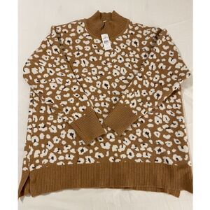 NWT Loft Leopard Print Turtleneck Sweater - XXL